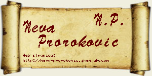 Neva Proroković vizit kartica